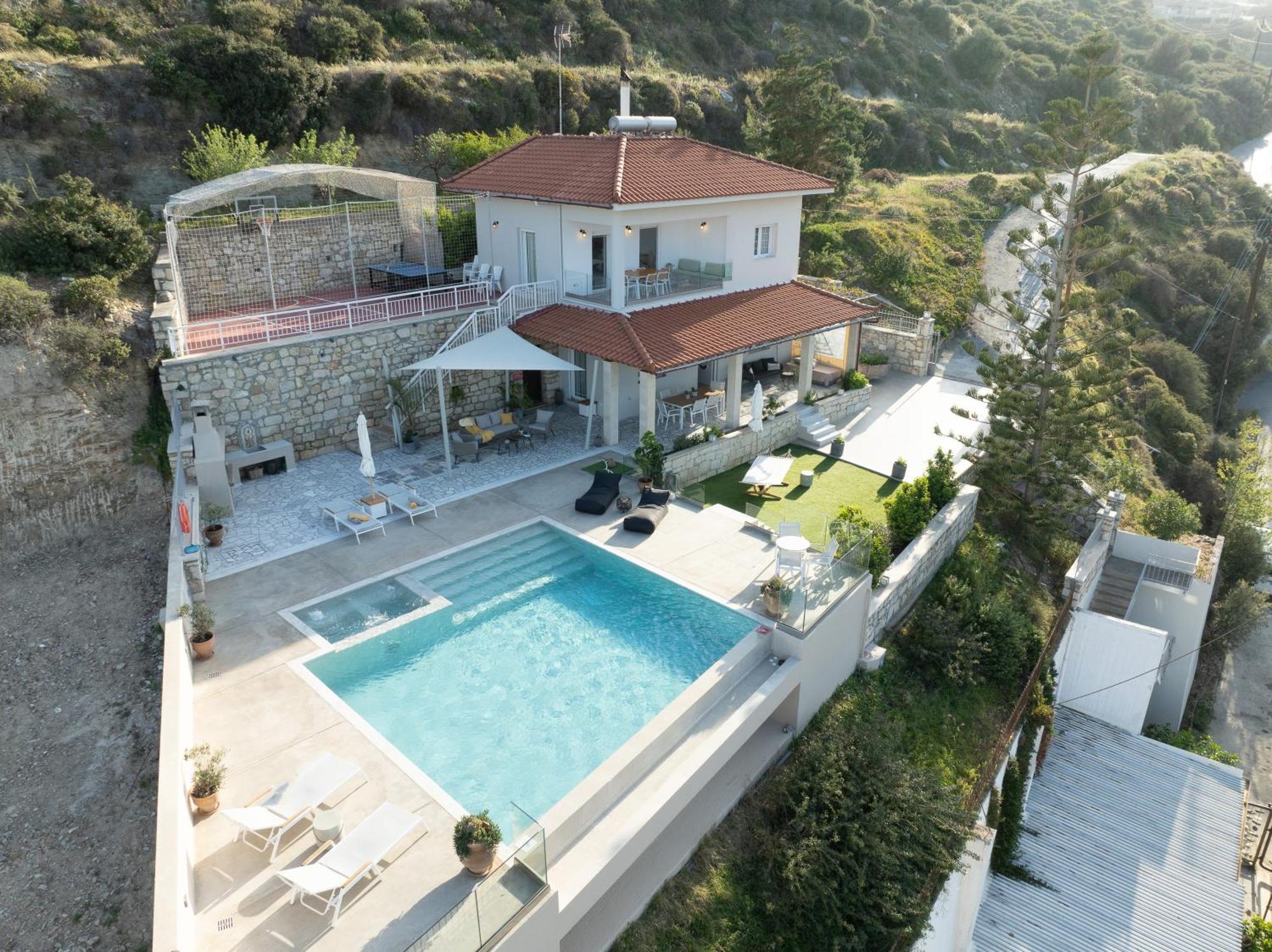 Amazing View Villa Aliki With Infinity Pool & Spa Ligaria  Exterior photo
