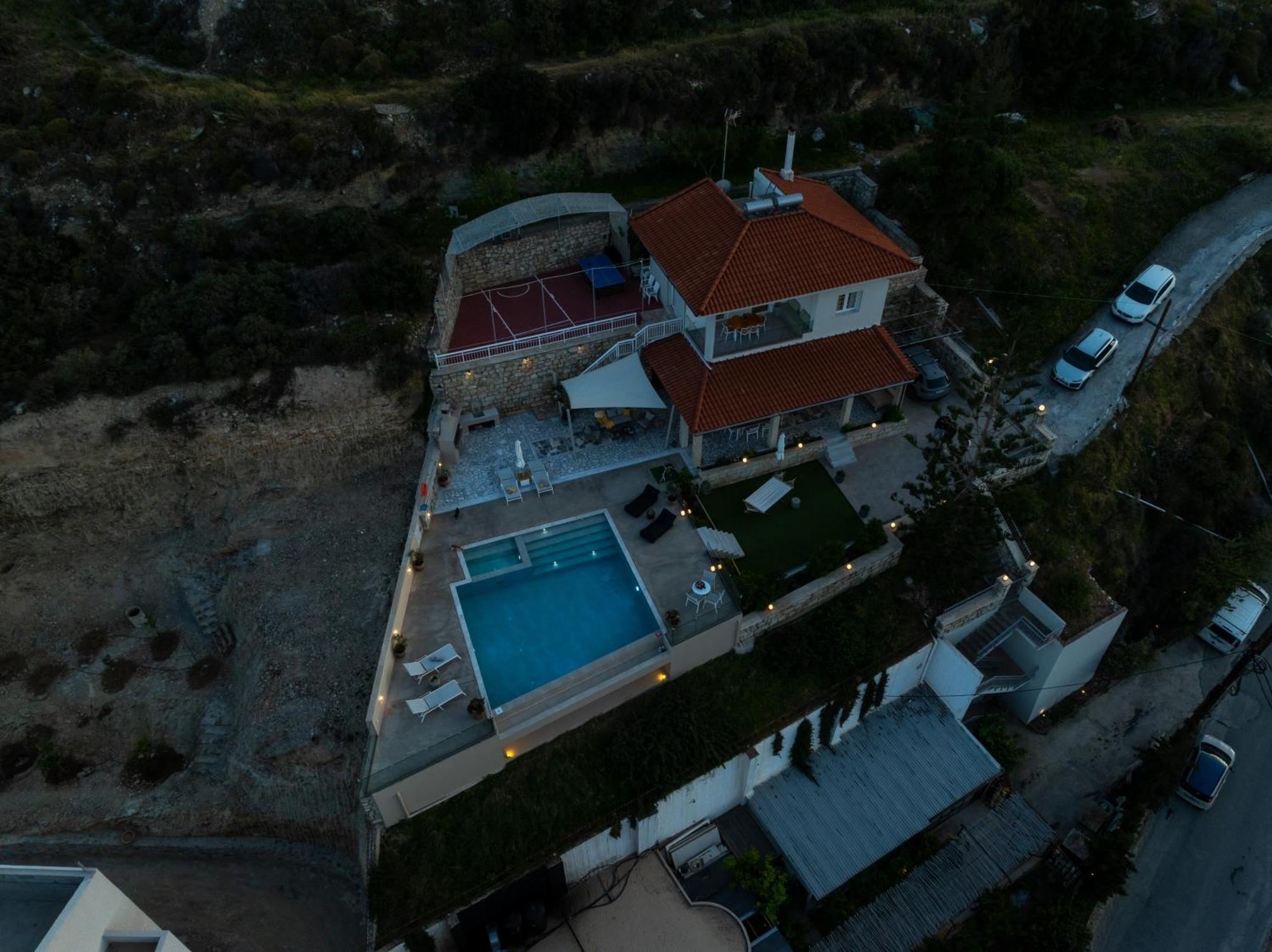 Amazing View Villa Aliki With Infinity Pool & Spa Ligaria  Exterior photo