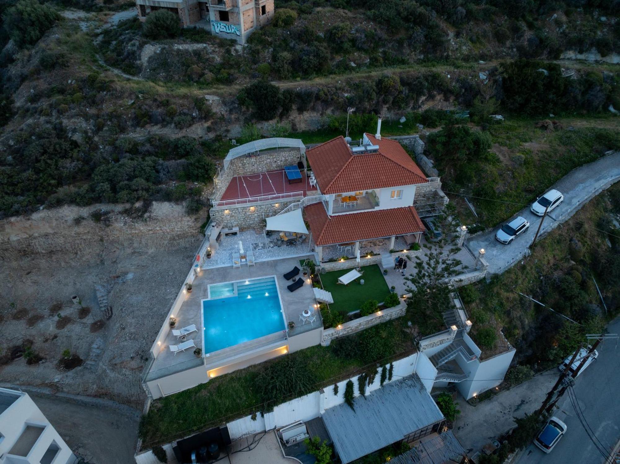Amazing View Villa Aliki With Infinity Pool & Spa Ligaria  Exterior photo
